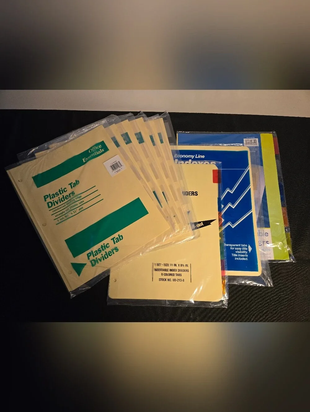 5-Tab Binder Dividers, Insertable Tabs [9 Sets Total]